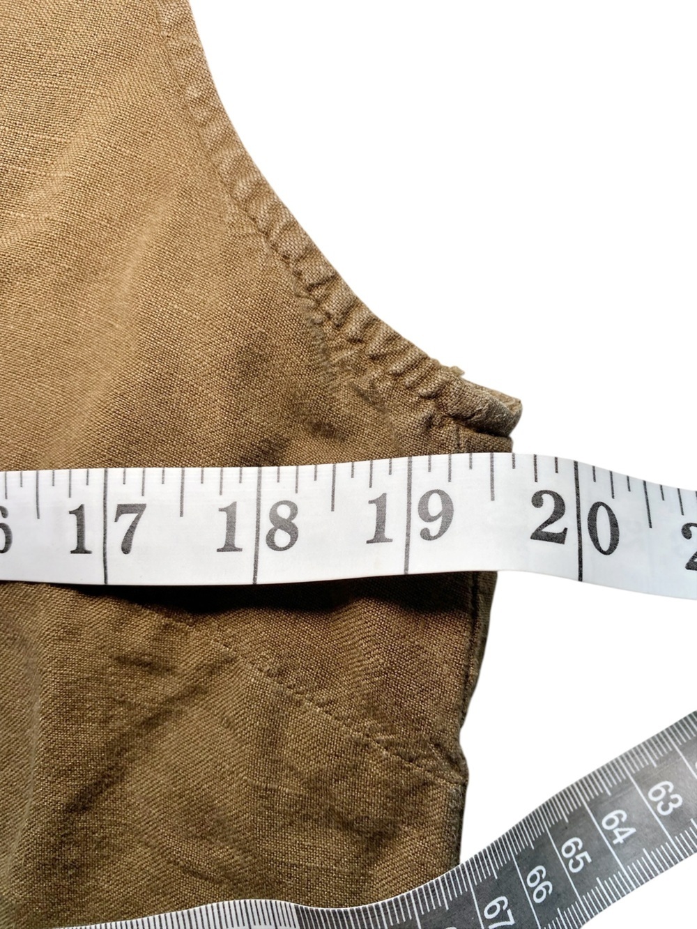 Norton McNaughton Y2K Earthy Linen Blend Floral Embroidered Button-Down Top - Picture 10 of 13